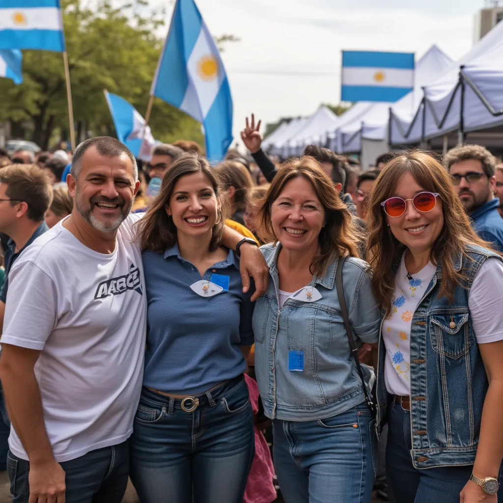 Evento comunitario organizado por Estaciones ARG en una localidad argentina